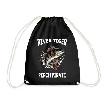 Angeln auf Barch River Tiger - Turnbeutel - Schwarz - Vorne