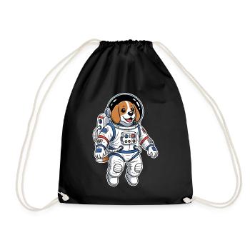 Chien Beagle Astronaute Espace Couleur - Sac de sport léger - noir - Devant