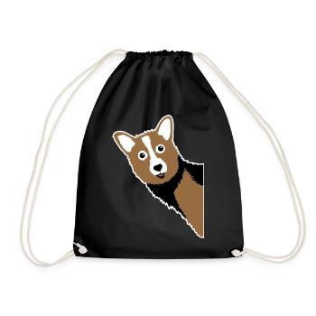 Corgi-Kuckuck – Perfekte für jeden Hundebesitzer - Turnbeutel - Schwarz - Vorne
