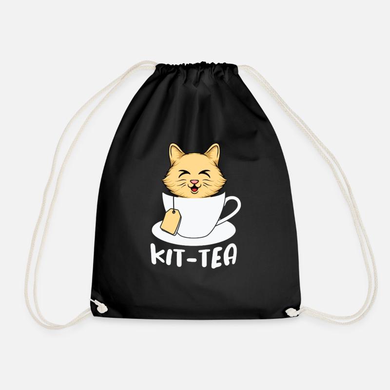 Kit Tea Time - Drawstring Bag - black
