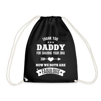 Père et fils Père Fille Paternité Fête des pères - Sac de sport léger - noir - Devant