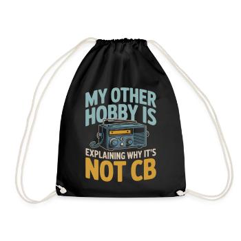 Not CB, but amateur radio | Funk Humor - Drawstring Bag - black - Front