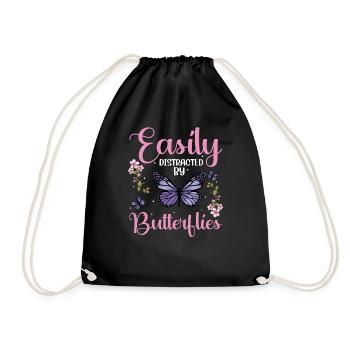 Easily Butterflies - Turnbeutel - Schwarz - Vorne