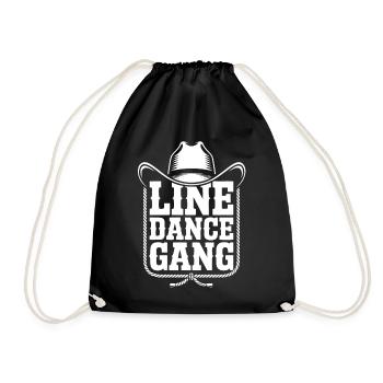 Bande de danse en ligne – Style cowboy - Sac de sport léger - noir - Devant