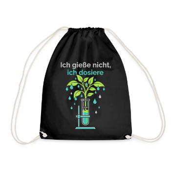 Hydroponik Garten Wasser Technik - Turnbeutel - Schwarz - Vorne