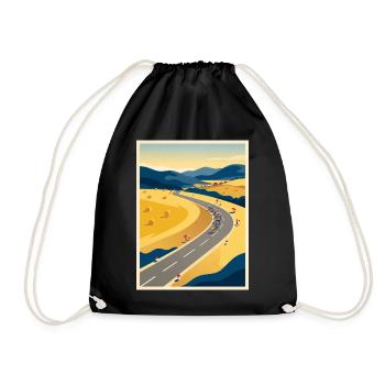 July Road - Cycling Memory - Drawstring Bag - black - Front