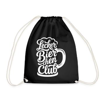 Lecker Bierchen Club - Turnbeutel - Schwarz - Vorne