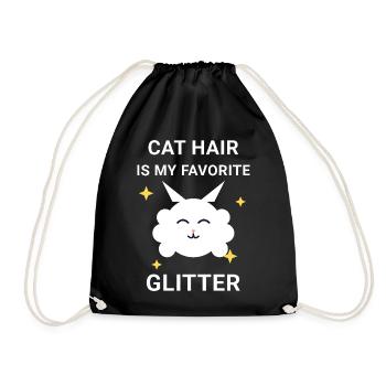 T-shirt Nuage mouton en poil de chat Pailleté - Sac de sport léger - noir - Devant