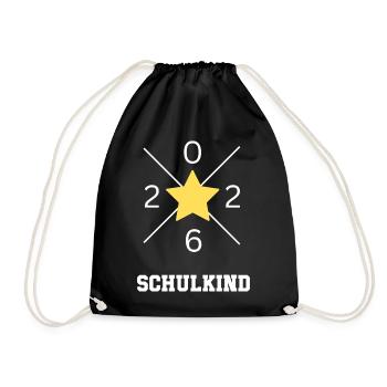 Schulkind 2026 - Turnbeutel - Schwarz - Vorne