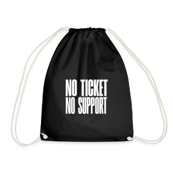 No Ticket No Support Computer Scientist IT Administrator - Drawstring Bag - black - Front