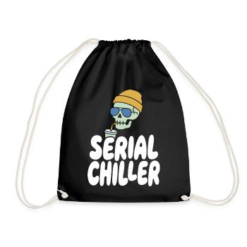 Serial Chiller Funny Horror Design - Turnbeutel - Schwarz - Vorne