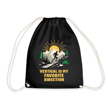 Randonnée - Le vertical est ma direction préférée - Sac de sport léger - noir - Devant