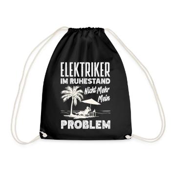 Elektriker Im Ruhestand - Turnbeutel - Schwarz - Vorne
