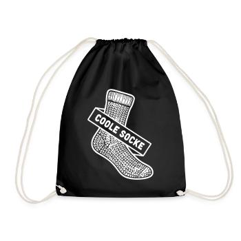 Coole Socke Banner - Turnbeutel - Schwarz - Vorne