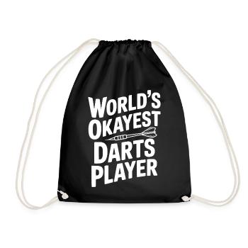 Der beste Dartspieler der Welt - Turnbeutel - Schwarz - Vorne