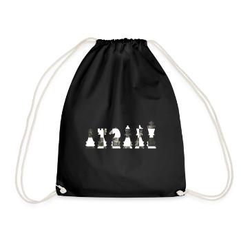 Chess figures - Drawstring Bag - black - Front