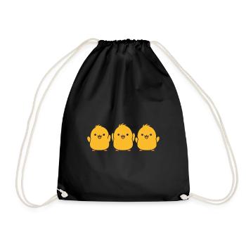 chick - Drawstring Bag - black - Front