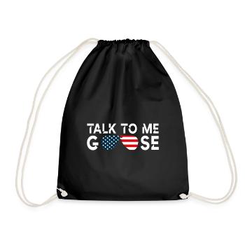 Talk to me goose - Drawstring Bag - black - Front