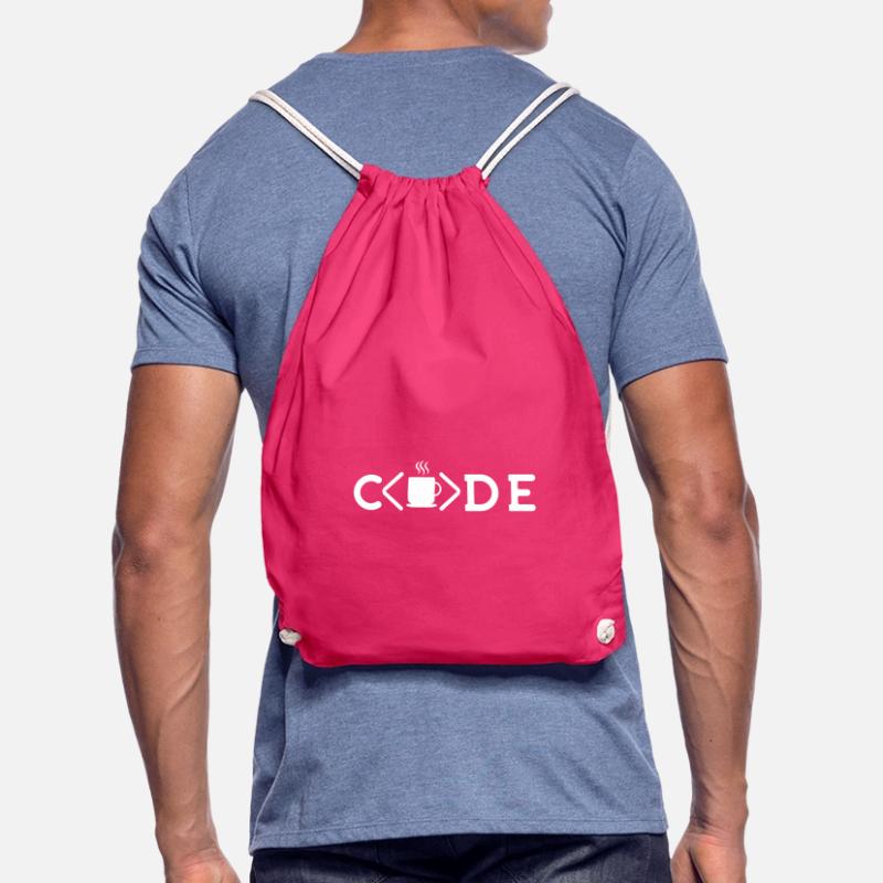 Java Developer Custom Coffee Drawstring Bag
