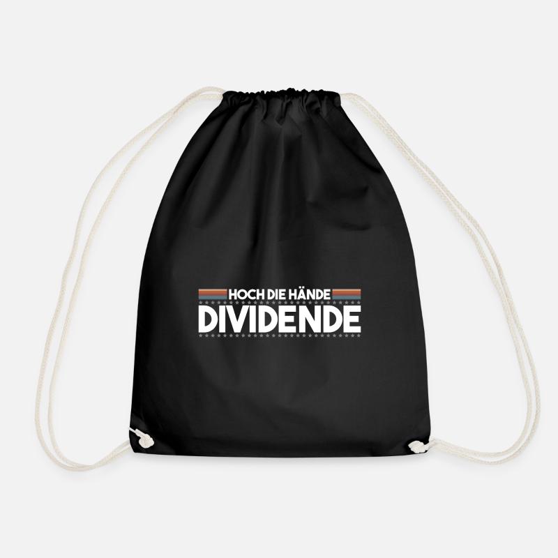 Hoch die Hände Dividende - Turnbeutel - Schwarz
