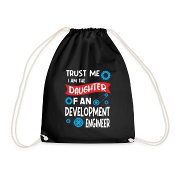 Trust me I'm the Daughter of Development Engineer - Turnbeutel - Schwarz - Vorne