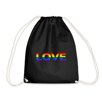 LOVE LGBT - Sac de sport léger - noir - Devant
