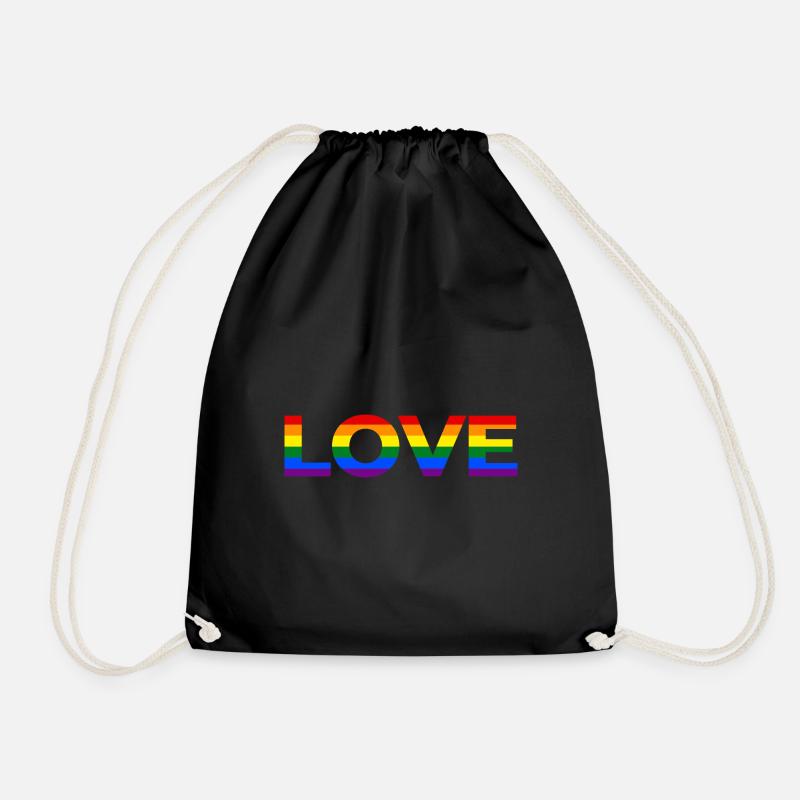 LIEBE LGBT - Turnbeutel - Schwarz