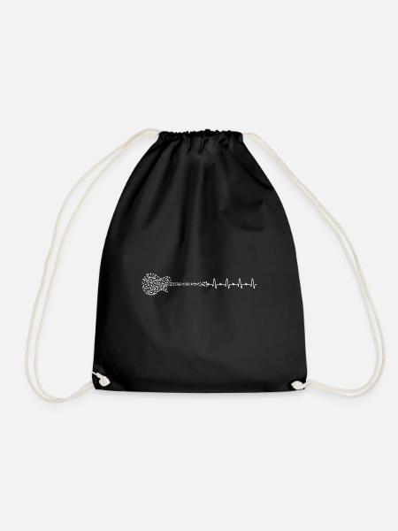 Guitarist Guitar - Drawstring Bag - black