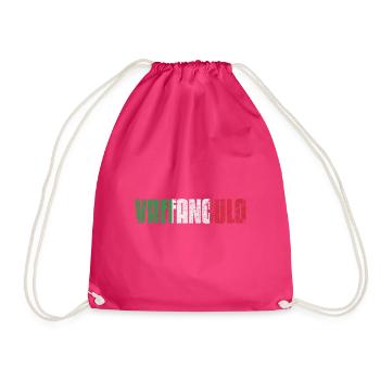 Funny Italian Italy Vaffanculo hand gesture - Drawstring Bag - fuchsia - Front