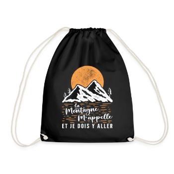 La Montagne M'appelle et Je Dois Y Aller - Sac de sport léger - noir - Devant