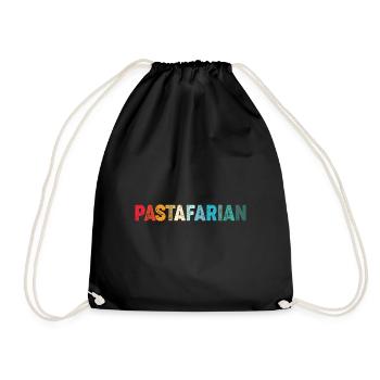 Flying Spaghetti Monster Pastafari FSM Atheist - Turnbeutel - Schwarz - Vorne
