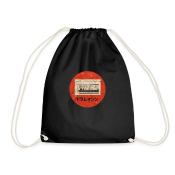 Drum Machine Synthesizer Analog Synth Techno - Drawstring Bag - black - Front