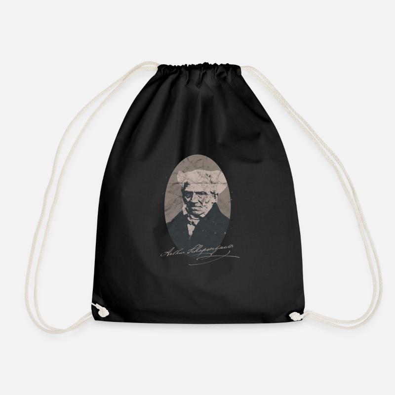 Vintage Philosophie Arthur Schopenhauer Nietzsche - Turnbeutel - Schwarz