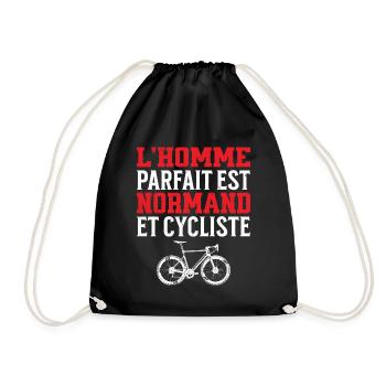 L'Homme Parfait Est Normand Cycliste - Sac de sport léger - noir - Devant