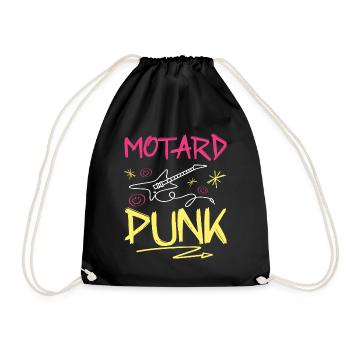 Fan De Motos Motard Punk Rock - Sac de sport léger - noir - Devant