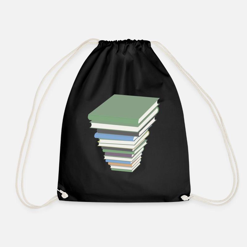 books reader reading buecher lesen lernen78 - Turnbeutel - Schwarz