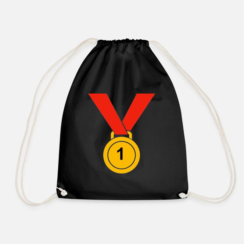 Medaille "1" - Turnbeutel - Schwarz