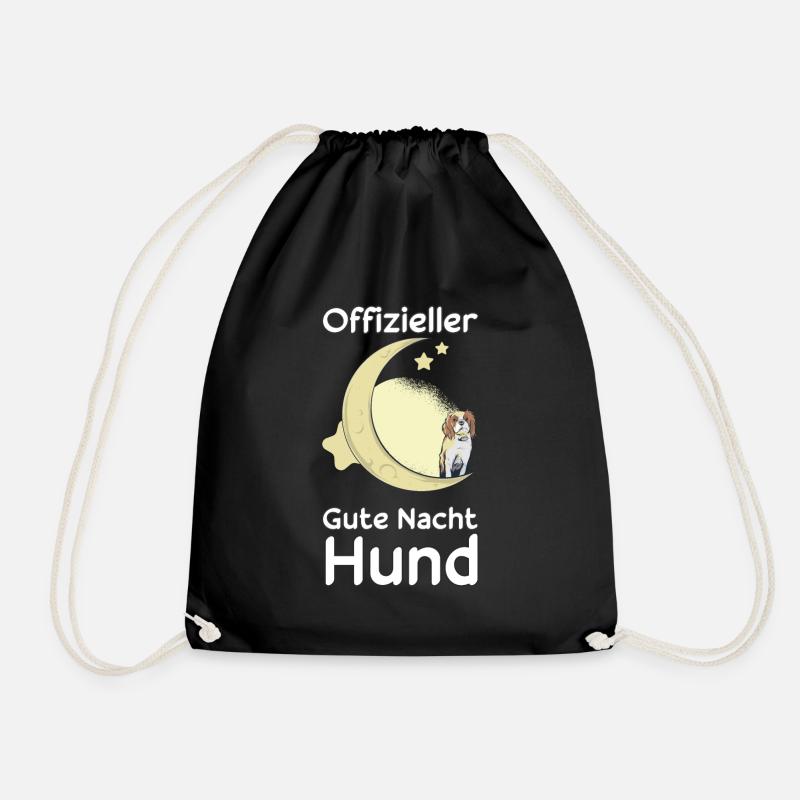 Schlaf Hund Hunde Nachthemd Geschenkidee - Turnbeutel - Schwarz