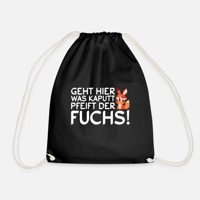 Fuchs Ritter Sprüche Familie Geschenk - Turnbeutel - Schwarz