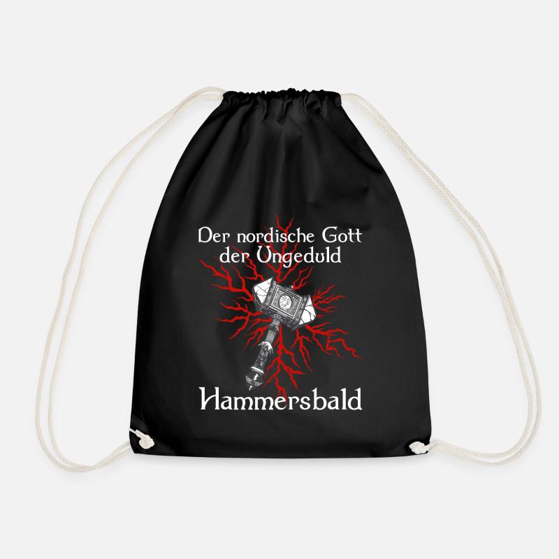 Wikinger Hammersbald Hammer Gott Geschenk - Turnbeutel - Schwarz