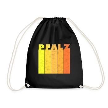 Pfalz Eifel Pfälzer vintage Geschenk - Turnbeutel - Schwarz - Vorne