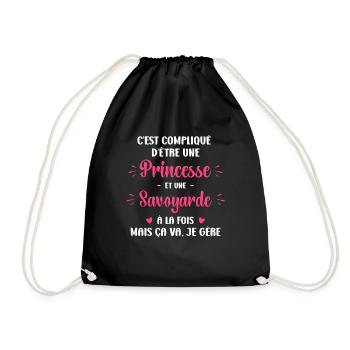C'est Compliqué princesse et Savoyarde - Sac de sport léger - noir - Devant