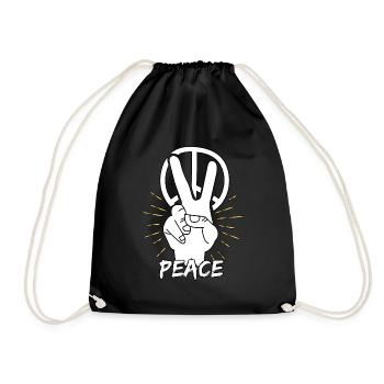 Paix Liberté Cadeau de paix - Sac de sport léger - noir - Devant