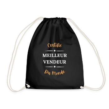 Certifié meilleur vendeur du monde - Sac de sport léger - noir - Devant