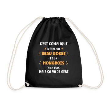 Beau gosse Hongrois - Sac de sport léger - noir - Devant