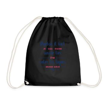 Je vais encore etre grande soeur - Sac de sport léger - noir - Devant