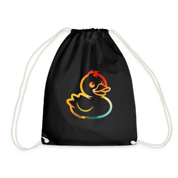 canard coloré - Sac de sport léger - noir - Devant
