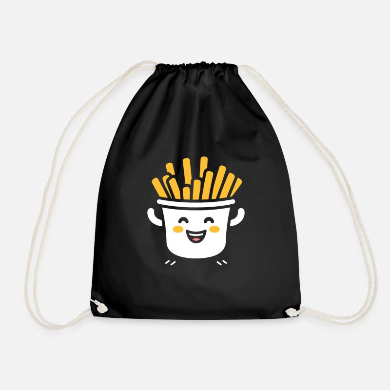Pommes frites - Turnbeutel - Schwarz