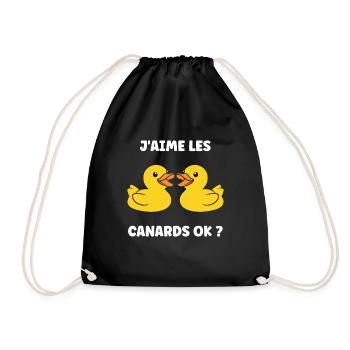J'aime les canards - Sac de sport léger - noir - Devant