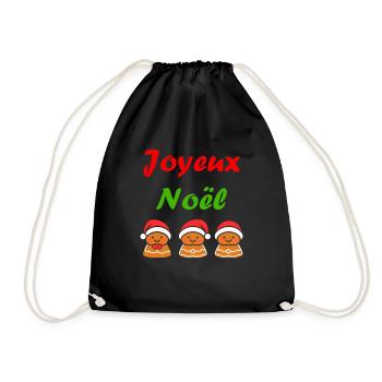 Joyeux noel pain d'épice - Sac de sport léger - noir - Devant